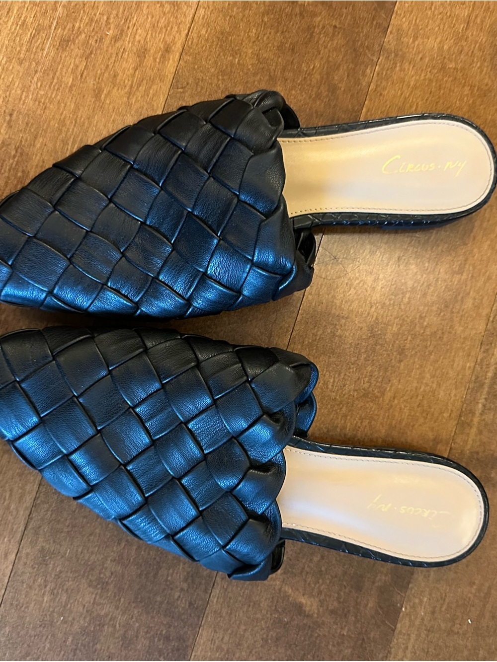 Circus by Sam Edelman Black Woven Pointed Slide Mules